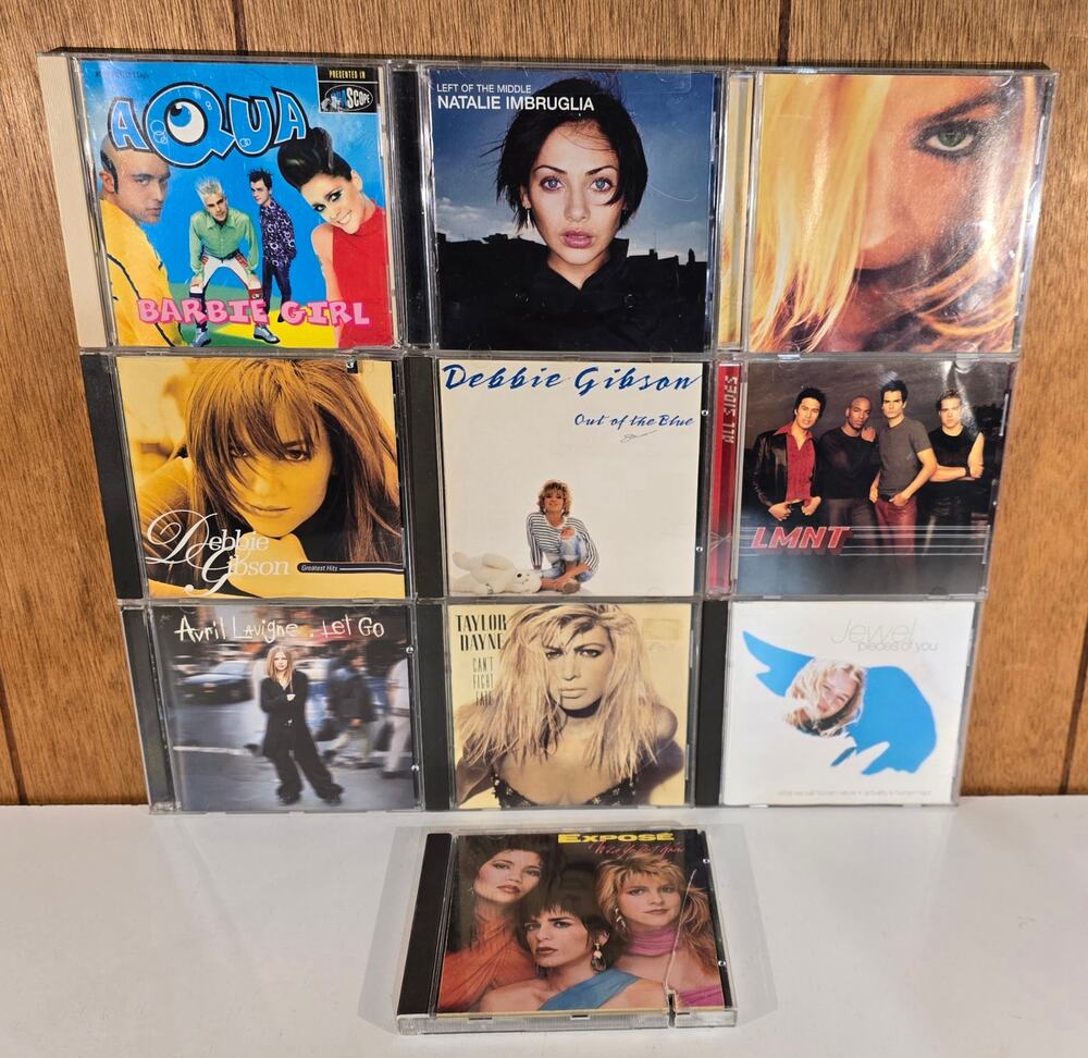 Pop Rock CD Lot Aqua Avril Lavigne Madonna Jewel Debbie Gibson Natalie Imbruglia